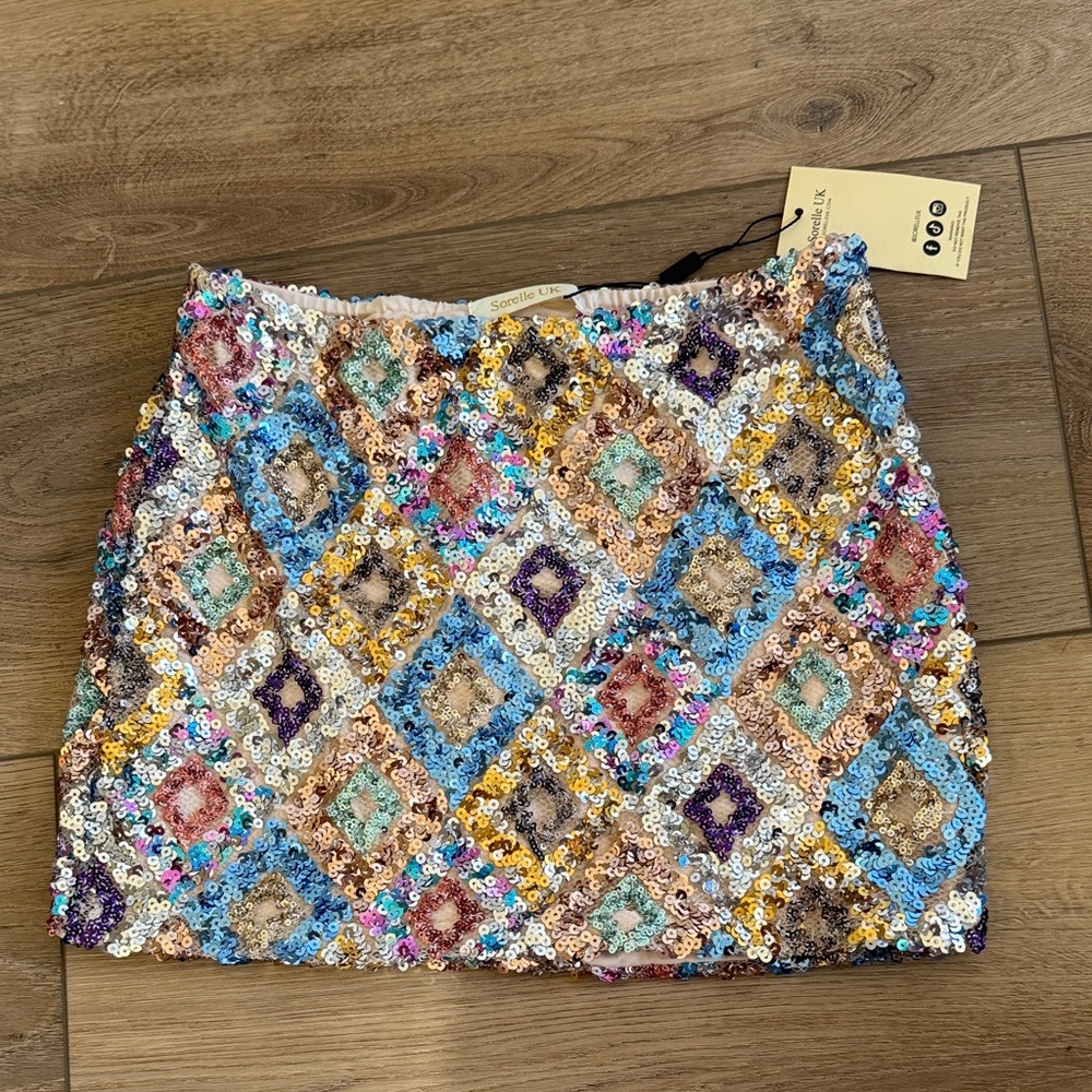 Colorful Sequin Mini Skirt